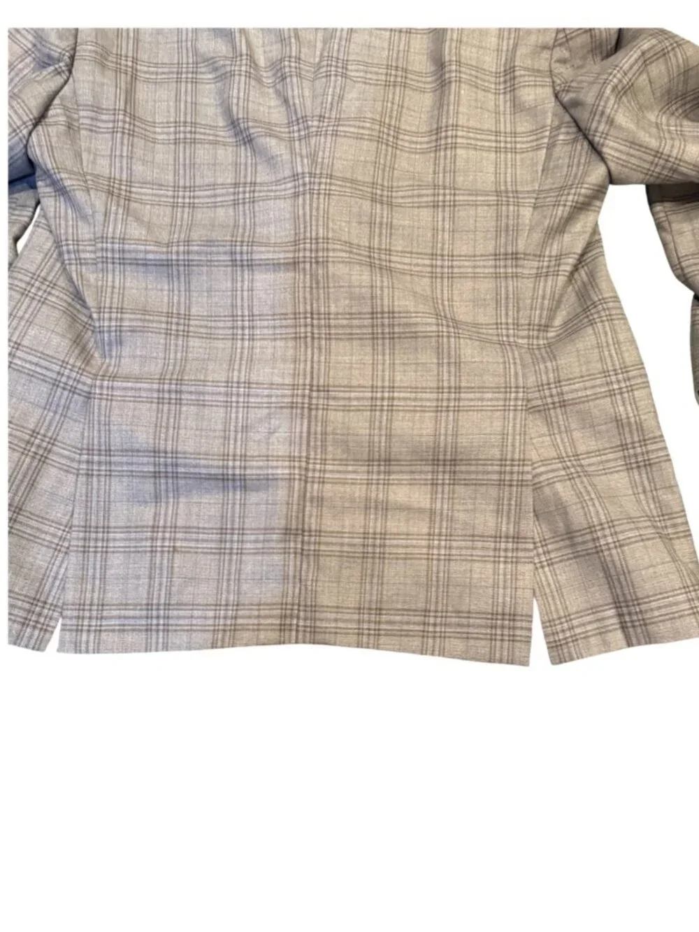 Hart Schaffner Marx New York Fit Soft 48R Gray Windowpane 100% Wool Blazer